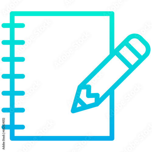 Outline Gradient Sketchbook icon