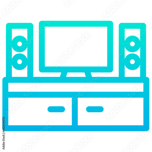 Outline Gradient Home Theater icon