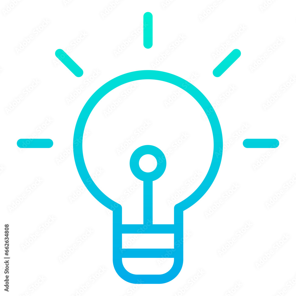 Outline Gradient Idea bulb icon Outline Gradient Idea bulb icon