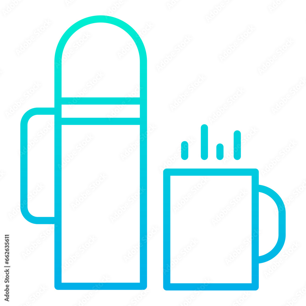 Outline Gradient Coffee seeds icon Outline Gradient Coffee seeds icon