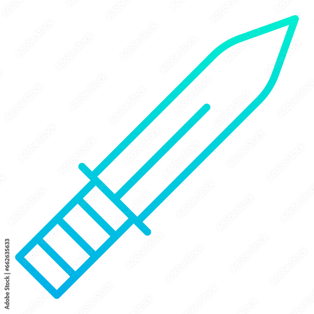 Outline Gradient Knife icon Outline Gradient Knife icon