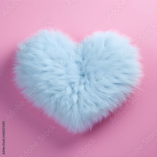 blue fur heart  valentines day