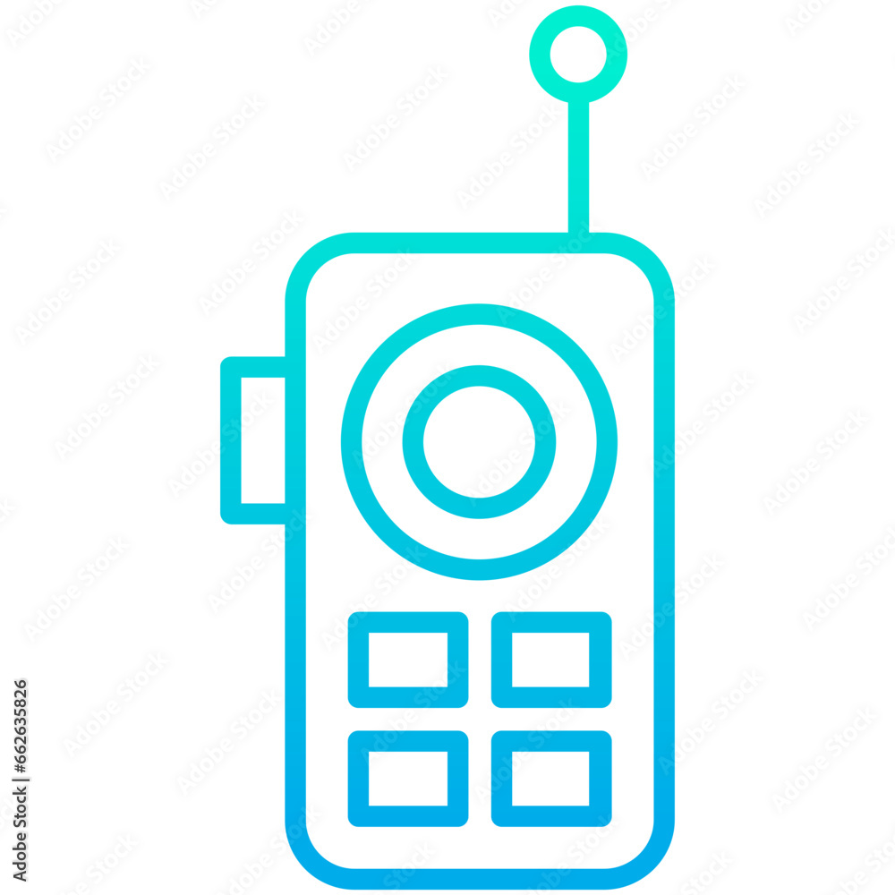 Outline Gradient Walkie Talkie icon Outline Gradient Walkie Talkie icon