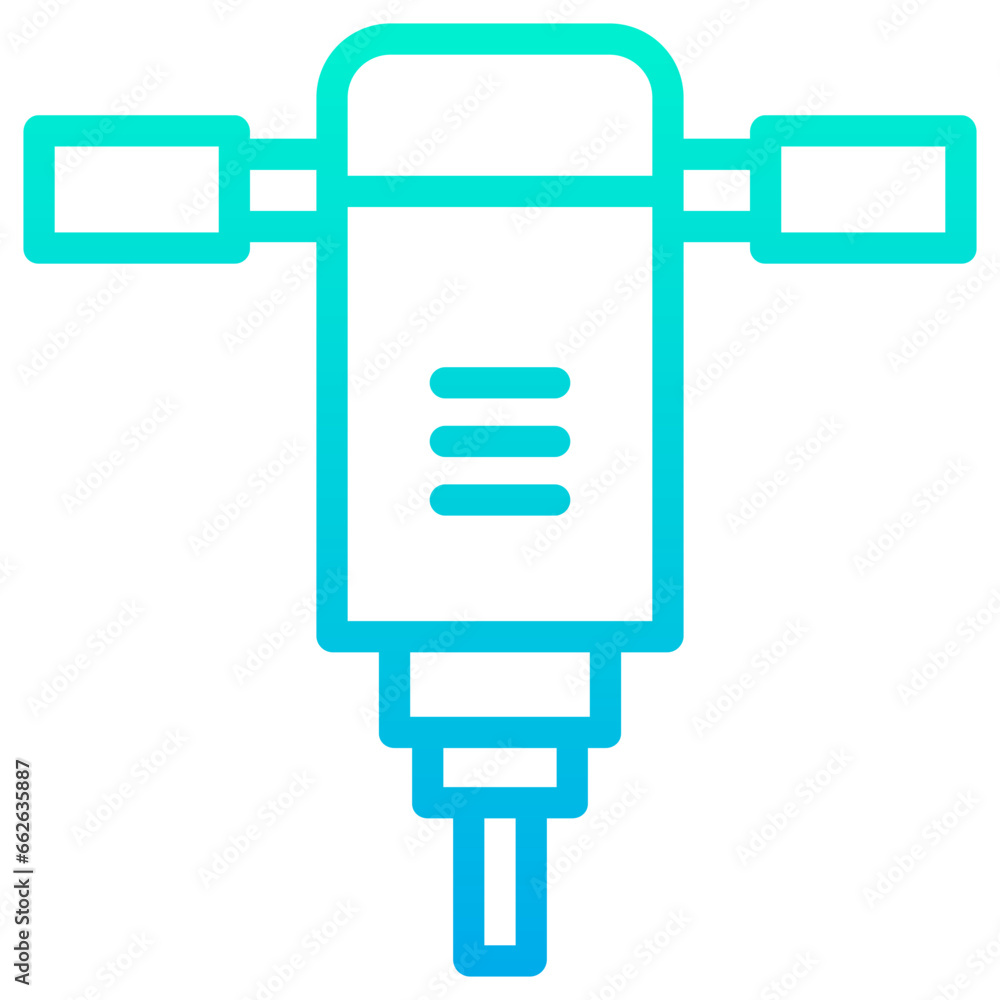 Outline Gradient Drill machine icon Outline Gradient Drill machine icon