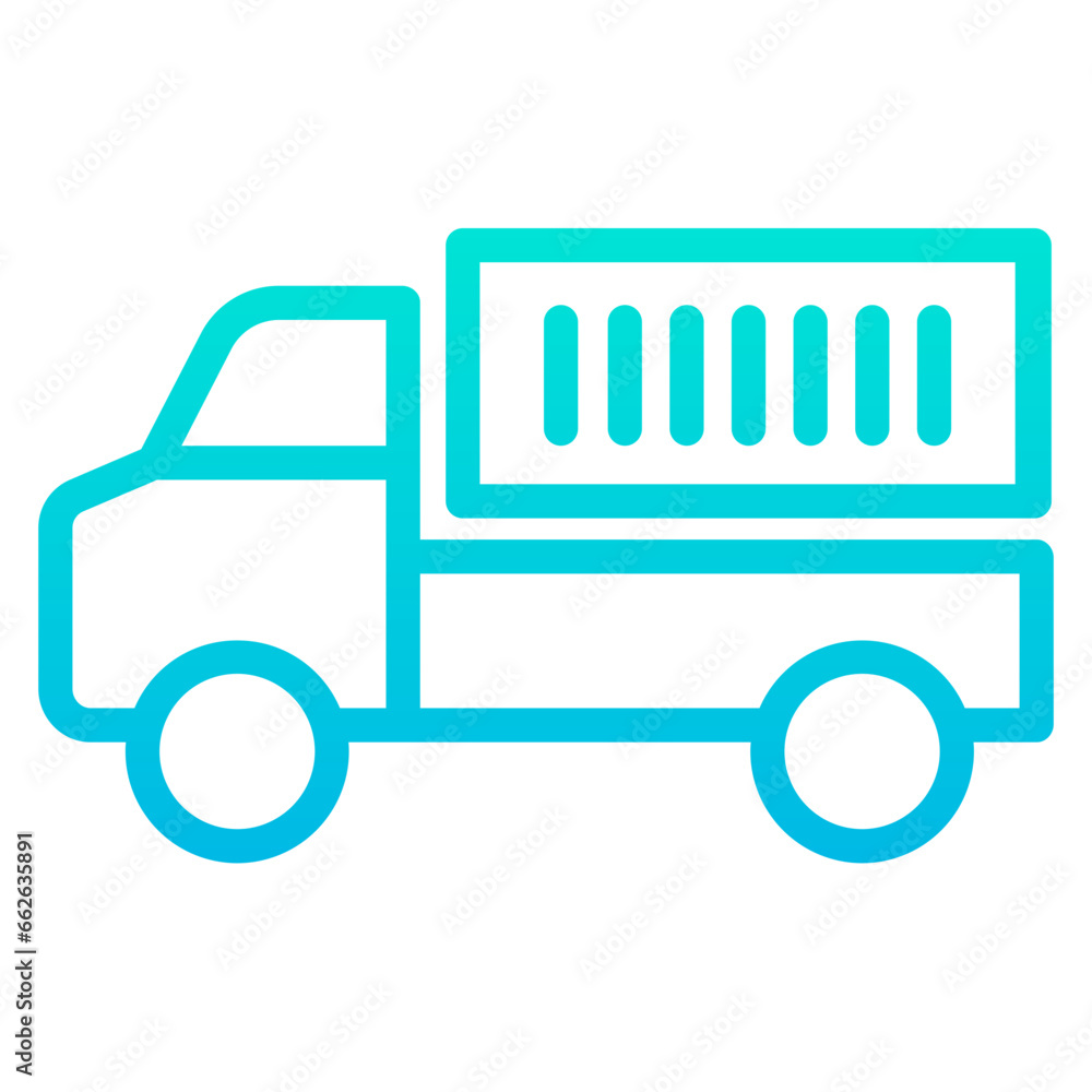 Outline Gradient Dumper truck icon Outline Gradient Dumper truck icon