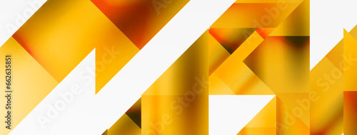 Vivid abstraction unfolds. Triangles in seamless harmony, composing dynamic geometric backdrop. Interplay of angles and hues forms captivating tapestry, evoking modernity and artistic allure