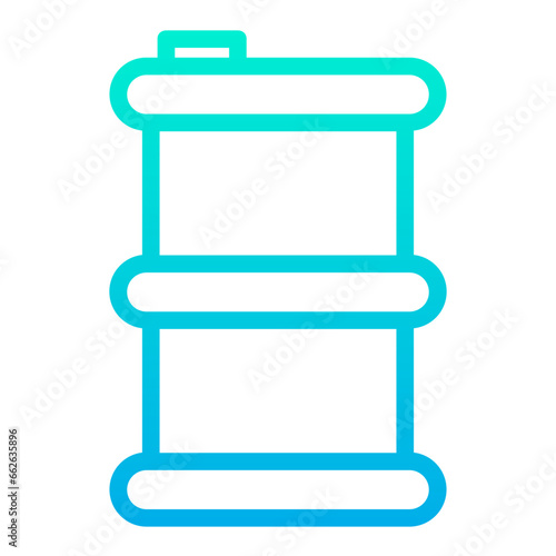 Outline Gradient gas cylinder icon