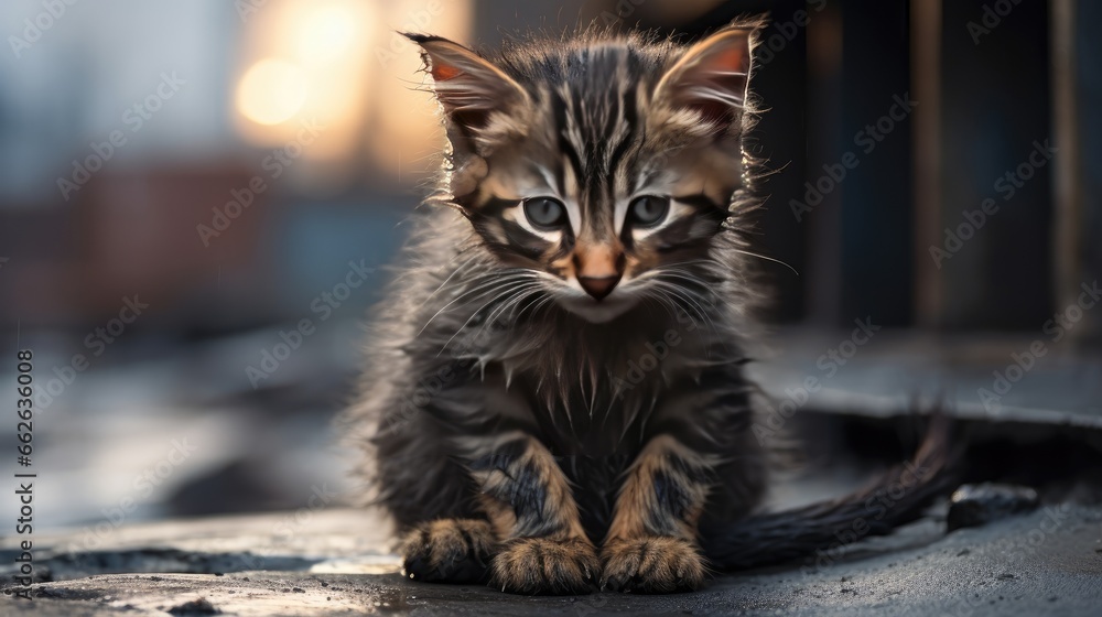 Capture the depth of emotion. A close-up of a stray cat, revealing the profound connection between humans and their feline companions. Capture the depth of emotion. A close-up of a stray cat, revealing the profound connection between humans and their feline companions.