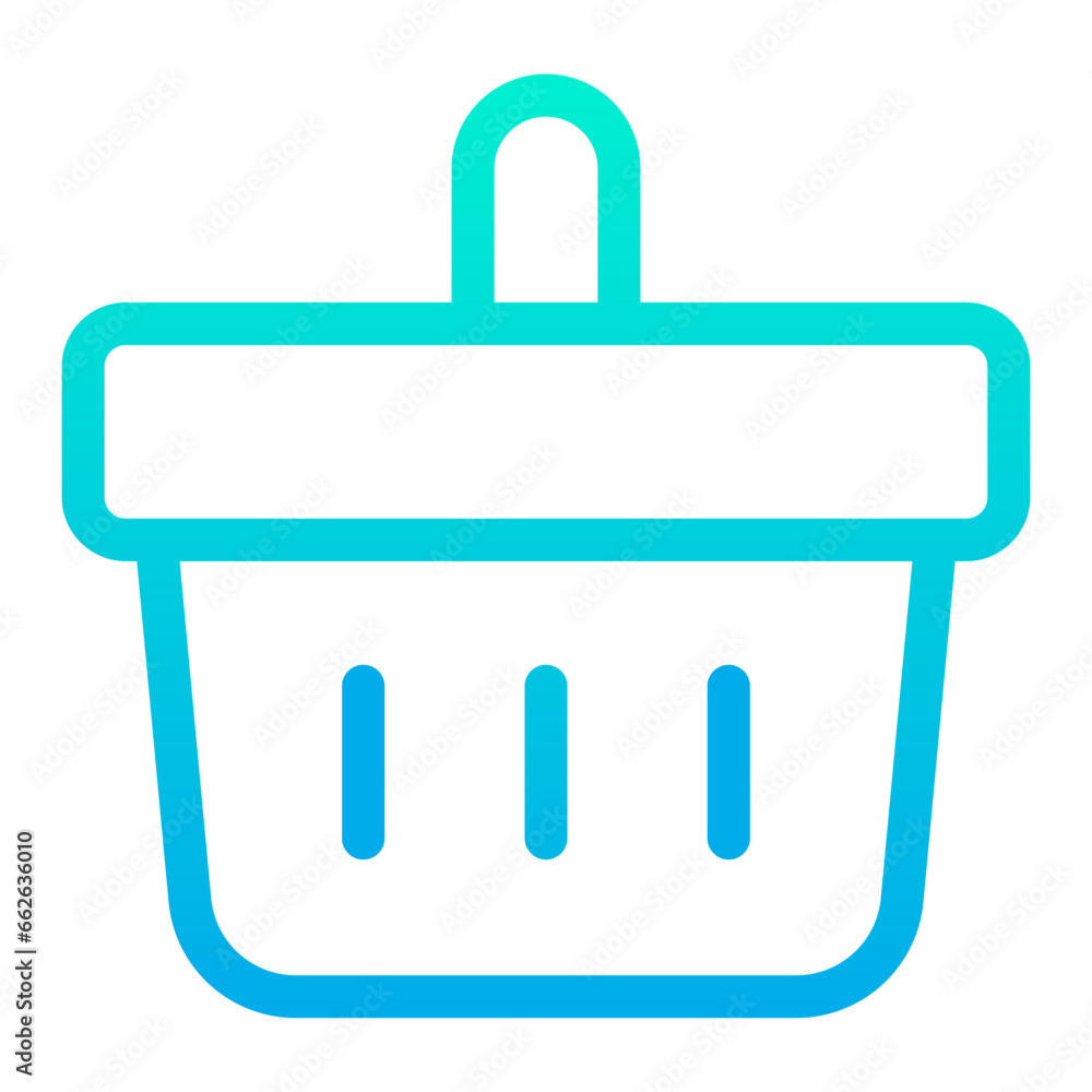 Outline Gradient Basket icon Outline Gradient Basket icon