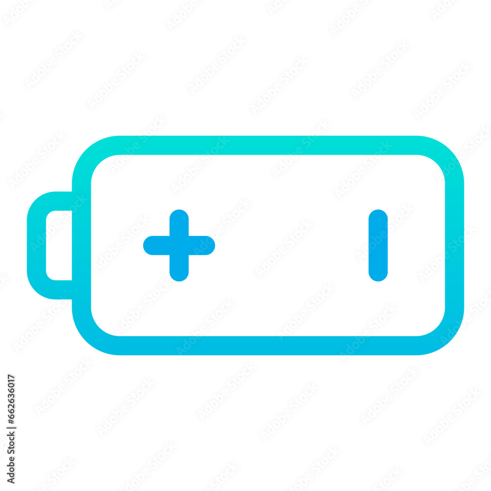 Obraz premium Outline Gradient Battery icon