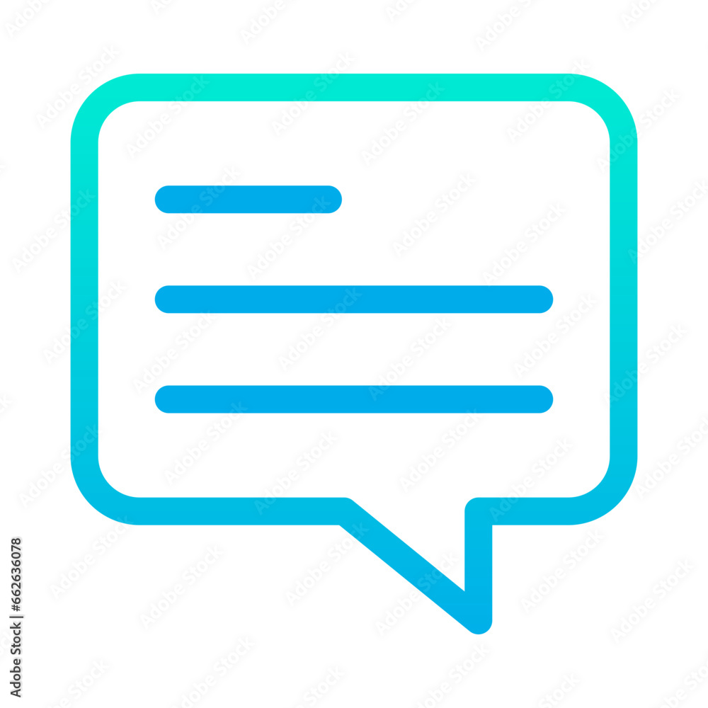 Outline Gradient Chat icon Outline Gradient Chat icon