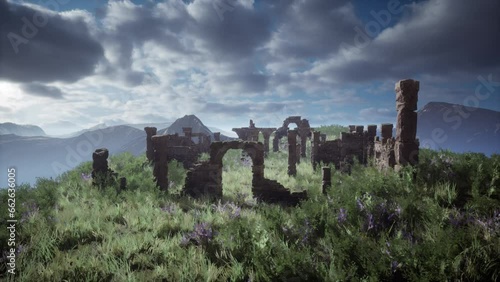 Wallpaper Mural Weathered castle remains perched on high ground Torontodigital.ca