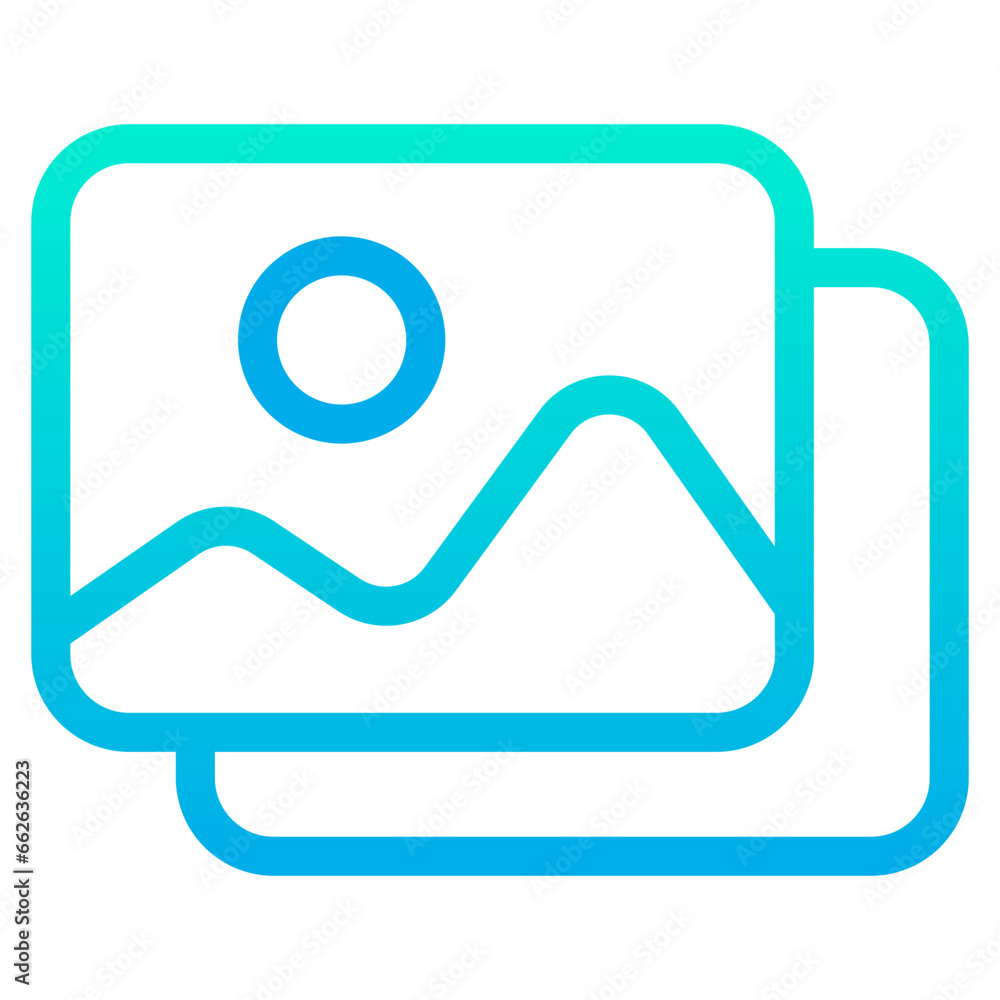 Outline Gradient Image gallery icon Outline Gradient Image gallery icon