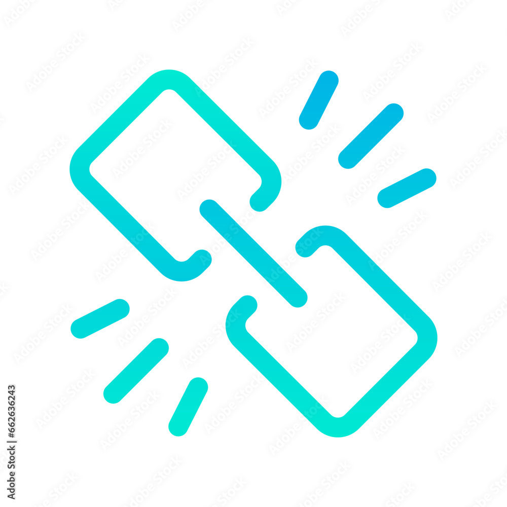 Outline Gradient Link icon Outline Gradient Link icon