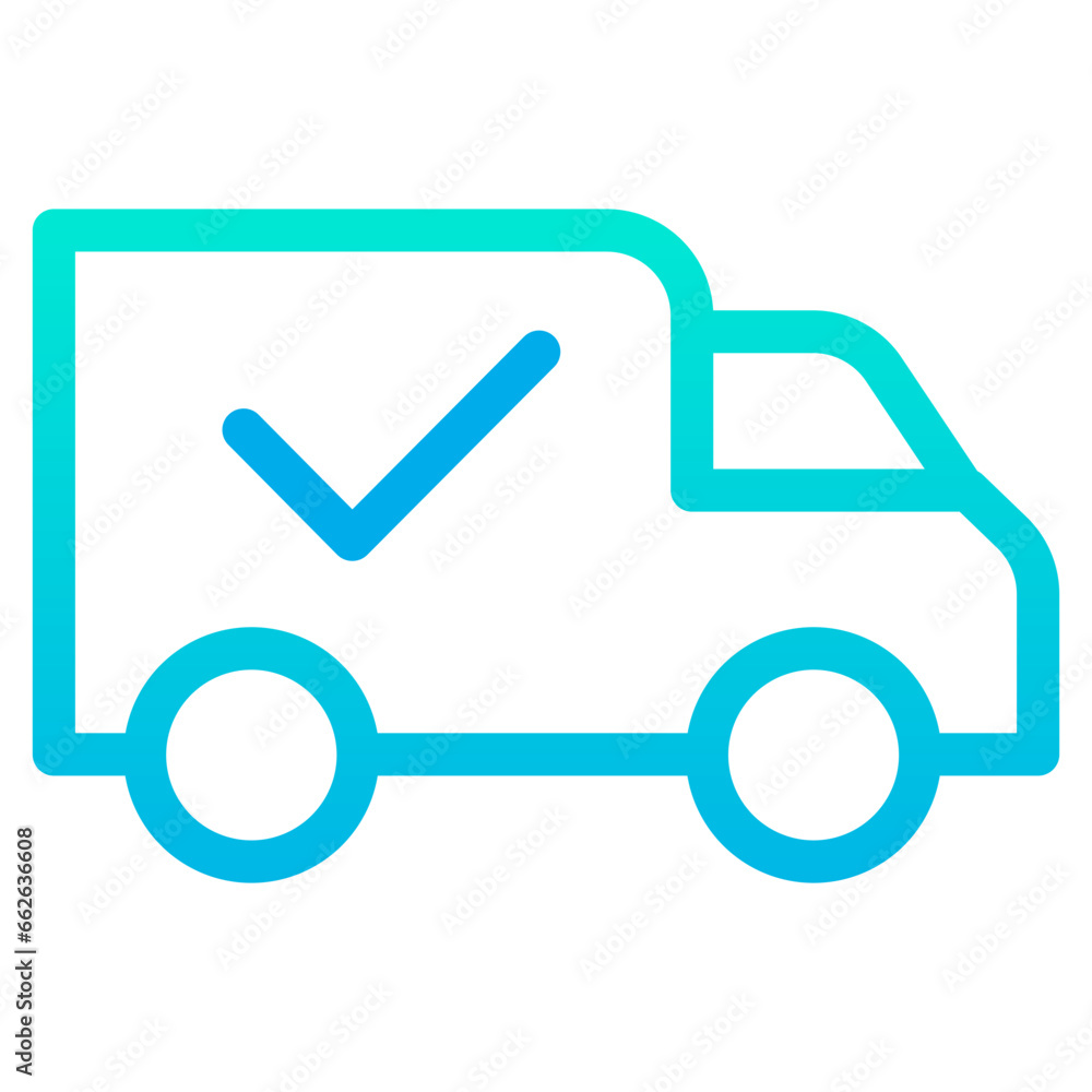 Outline Gradient Transportation Truck icon Outline Gradient Transportation Truck icon