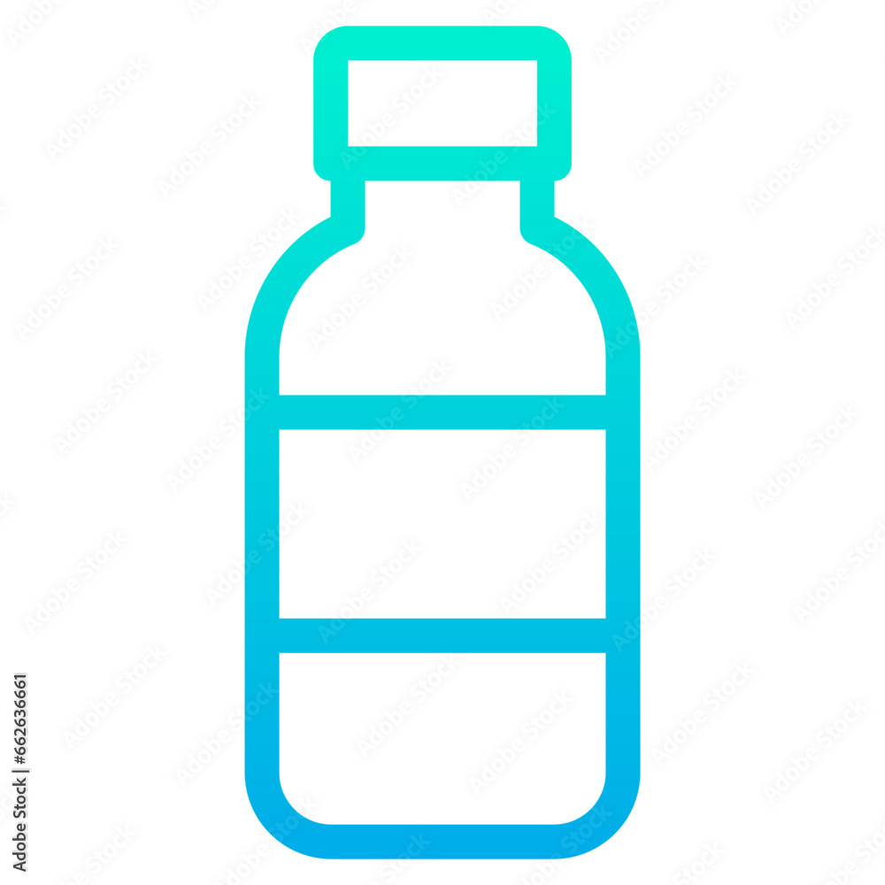 Outline Gradient Water Bottle icon Outline Gradient Water Bottle icon