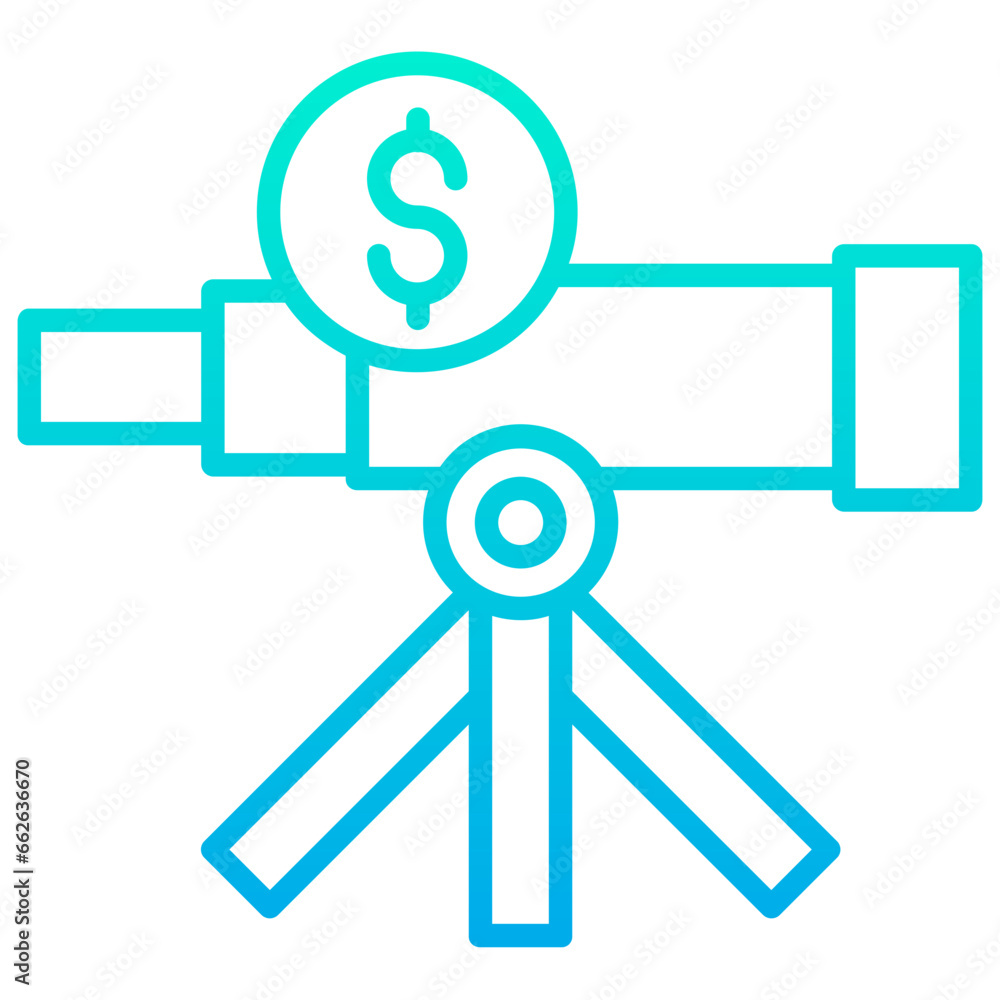 Outline Gradient Analysis icon Outline Gradient Analysis icon