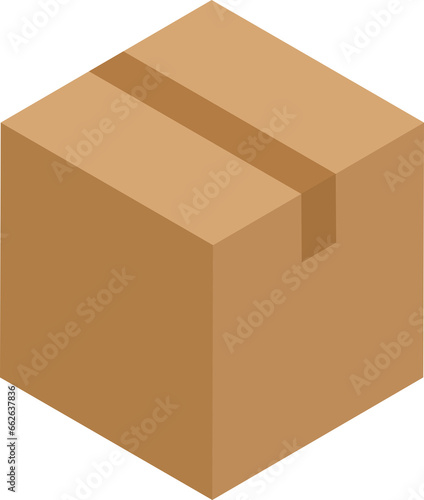 cardboard illustration isolated template blank