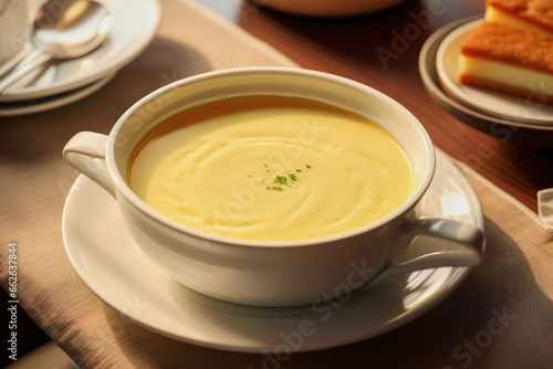 Delicious warm cream soup