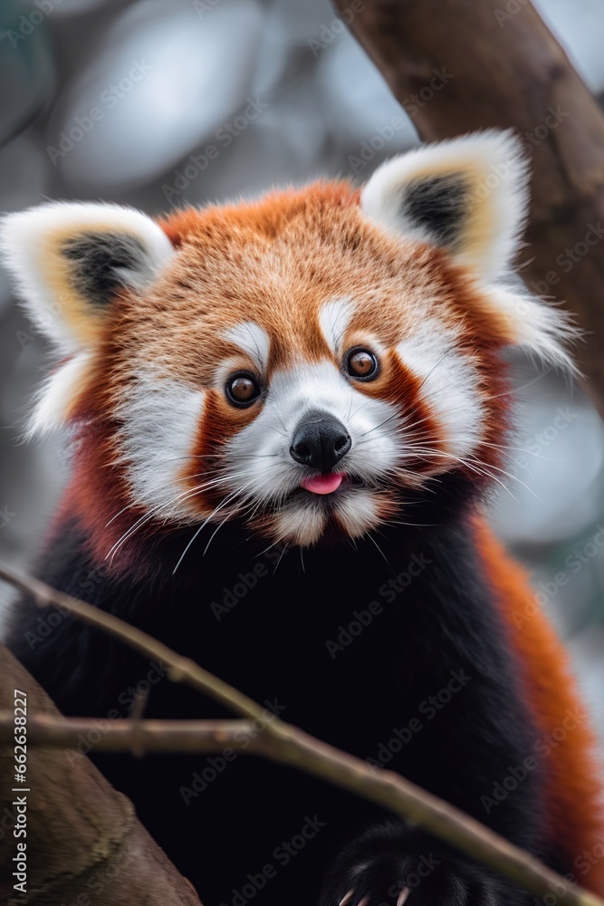 Close-up of a Wild Red panda Close-up of a Wild Red panda