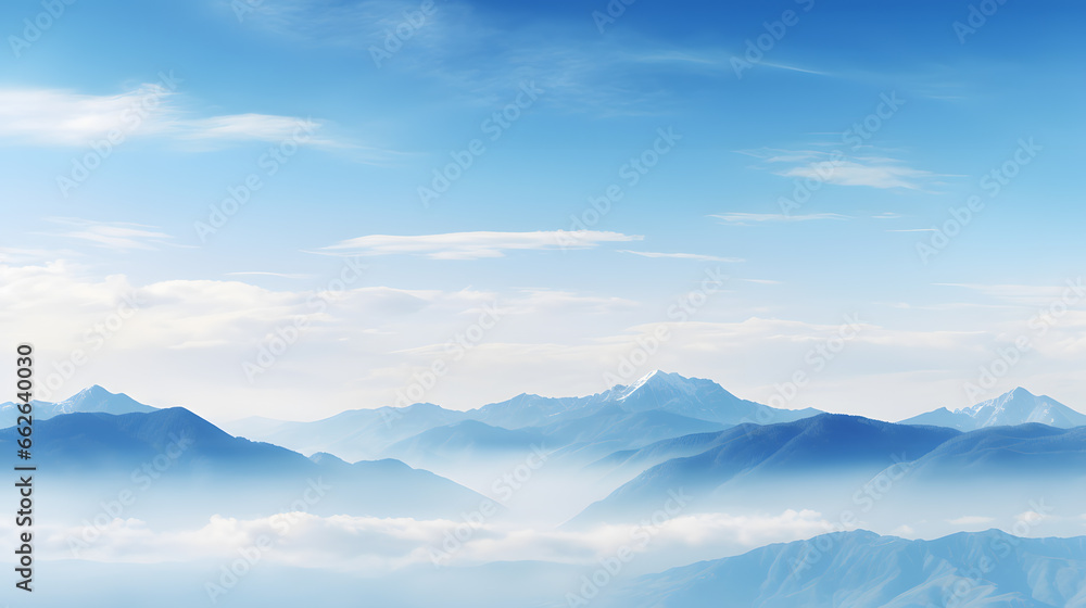 A panoramic banner featuring a serene mountain landscape with ample copy-space in the clear blue sky. Ideal for promoting travel destinations or outdoor adventures. A panoramic banner featuring a serene mountain landscape with ample copy-space in the clear blue sky. Ideal for promoting travel destinations or outdoor adventures.