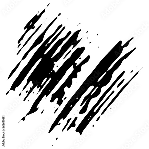 Grunge Hand Drawn Paint Stroke. Brush Scribble Vector Illustration. Vector Grunge Paint Brush. Vector Logo Design Template. Black Grunge Shapes.
