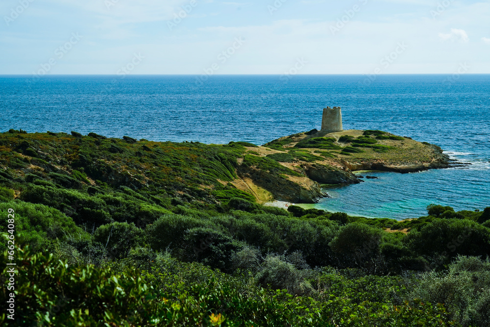 La costa tra Nora e Capo Spartivento. Provincia di Cagliari. Sardegna