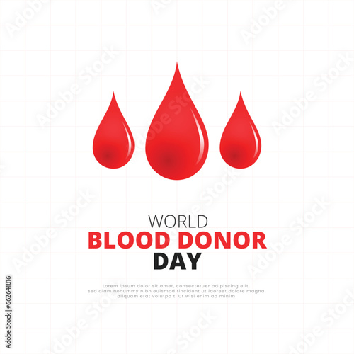Vector World Blood Donor Day is an annual event observed on June 14th to raise awareness about the importance of blood donation and to thank blood donors for their life-saving contributions