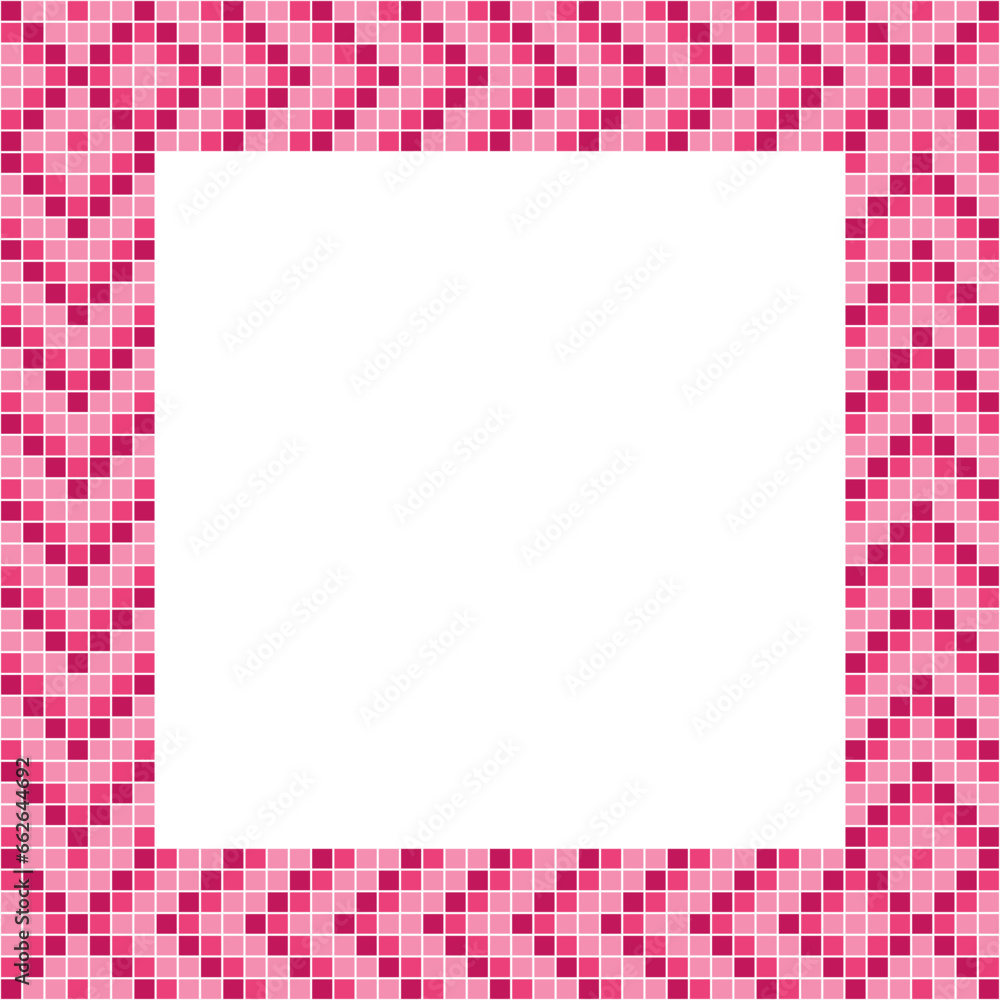 Pink tile frame, Mosaic tile frame or background, Tile background, Seamless pattern, Mosaic seamless pattern, Mosaic tiles texture or background. Bathroom wall tiles, swimming pool tiles. Pink tile frame, Mosaic tile frame or background, Tile background, Seamless pattern, Mosaic seamless pattern, Mosaic tiles texture or background. Bathroom wall tiles, swimming pool tiles.