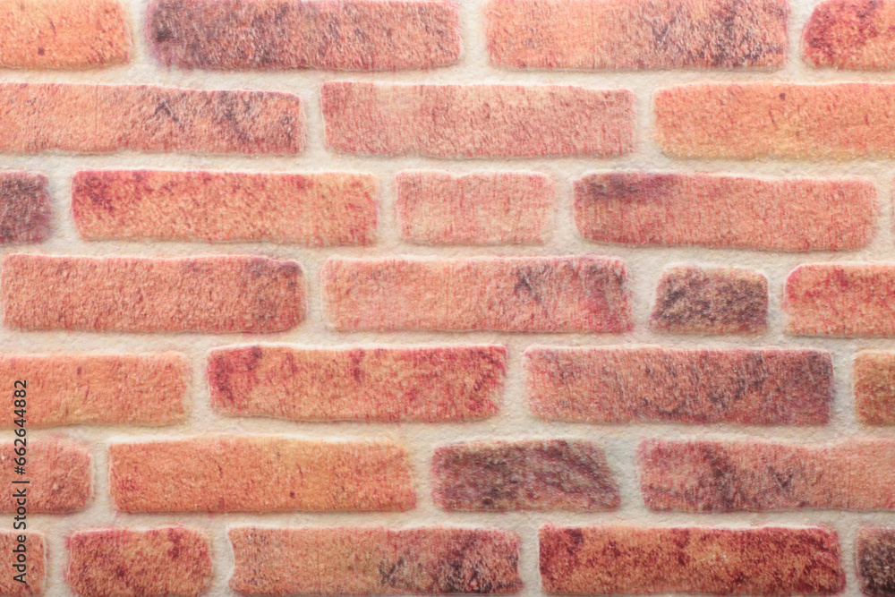 Obraz premium Exterior Red Brick Wall, brick wall texture background. Old vintage brick wall pattern