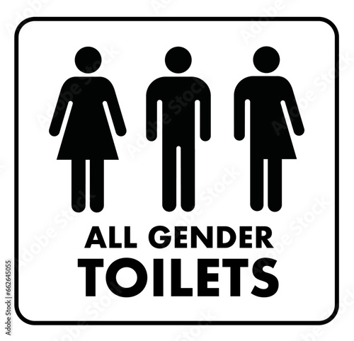 Toilet sign all gender