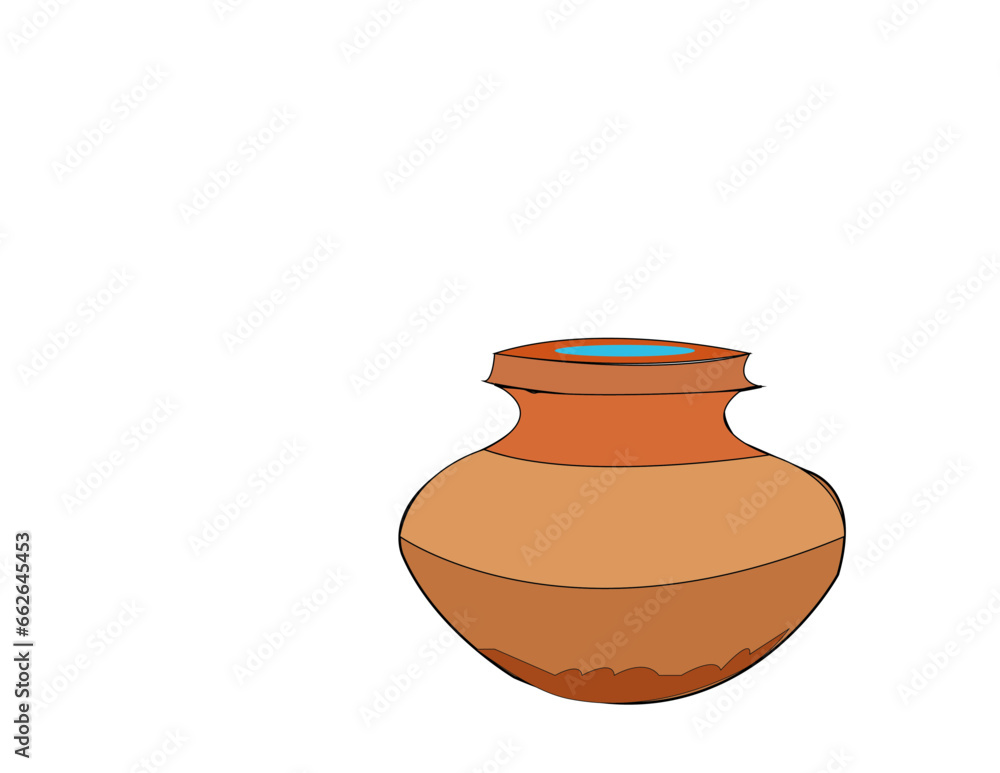 clay pot isolated on white background
pitcher