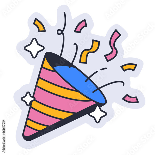 birthday surprise sticker