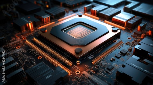 3D image of computer chip