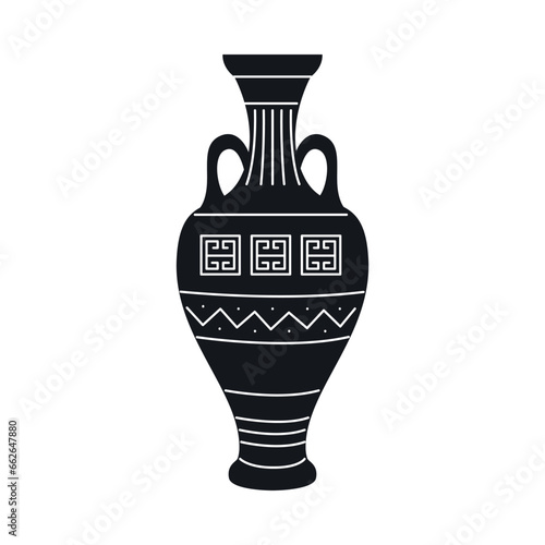 Greek amphora black concept.