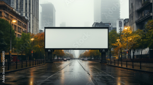 City billboard mockup. Outdoor advertising mockup, advertising display