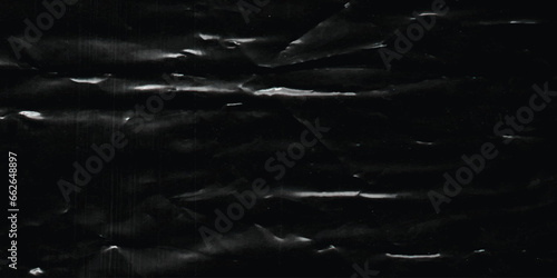 Polyethylene texture. Torn effect. Transparent stretched cling film. Overlay grunge texture. vector banner poster background. Crumpled warp plastic. Defect, scuff template. Wrinkled packaging