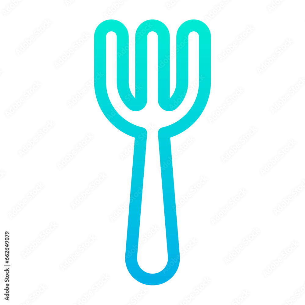 Outline Gradient Fork icon Outline Gradient Fork icon