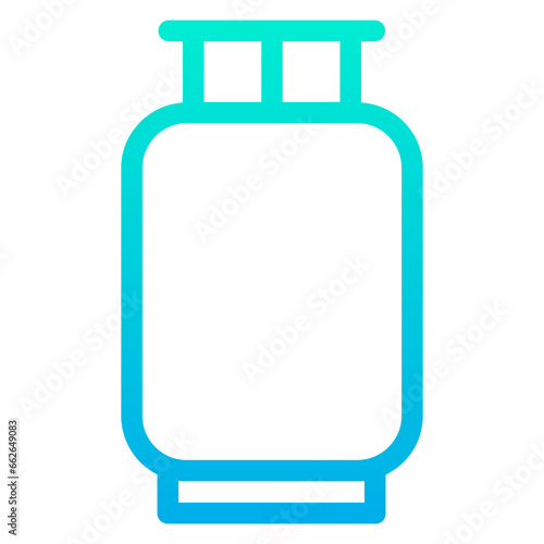 Outline Gradient gas cylinder icon