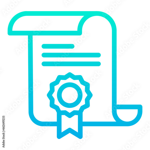 Outline Gradient Agreement icon