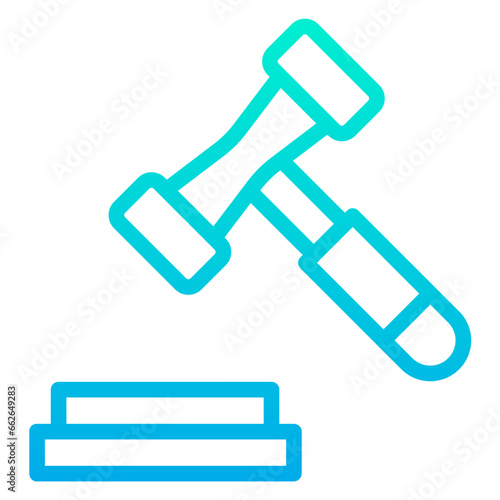 Outline Gradient Judge icon
