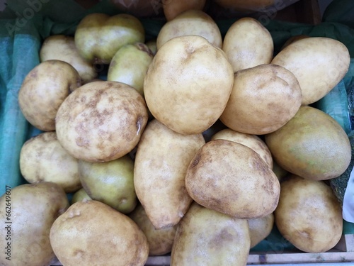 potatoes in a market