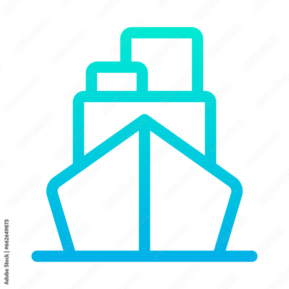 Outline Gradient Shipping icon Outline Gradient Shipping icon