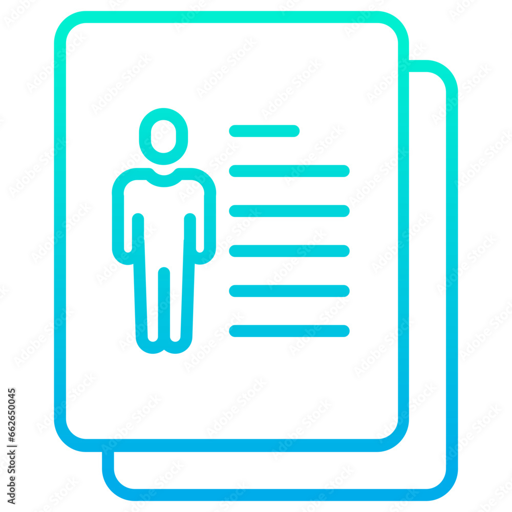 Outline Gradient Client cv icon Outline Gradient Client cv icon