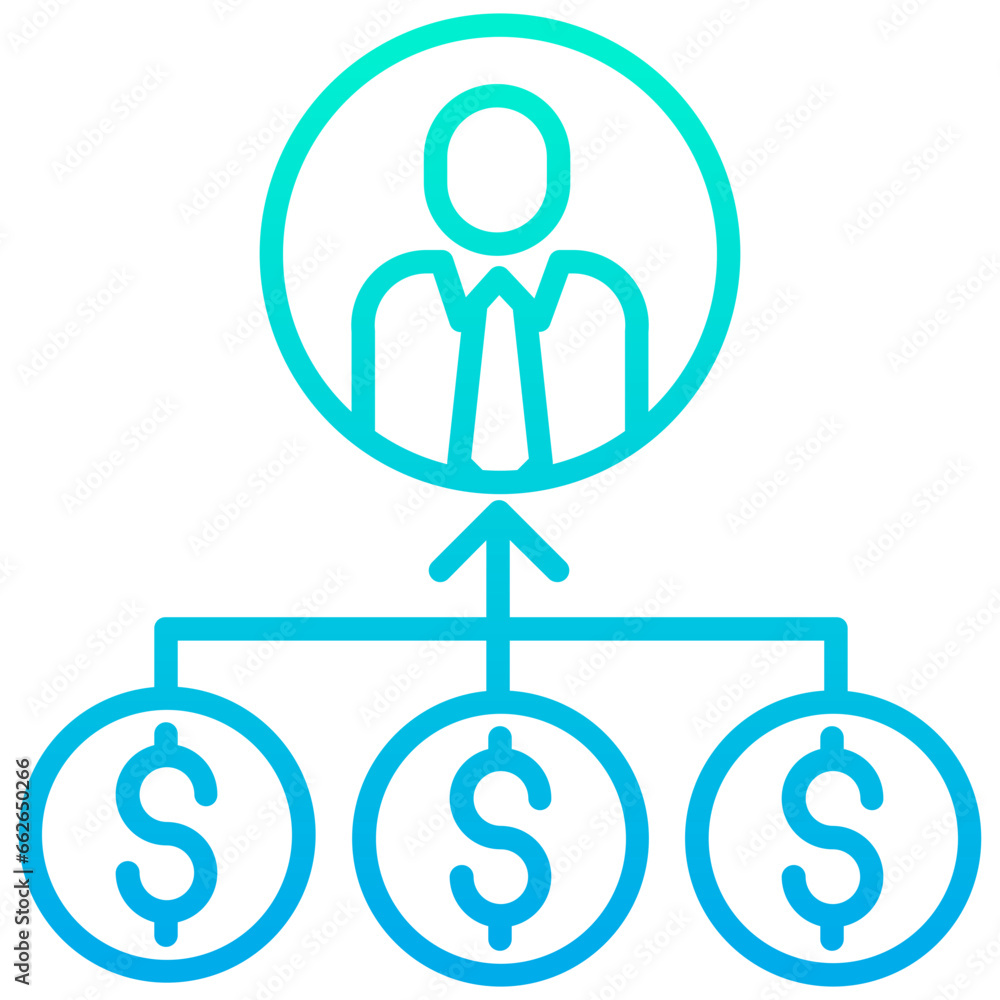 Outline Gradient Business Investor icon Outline Gradient Business Investor icon