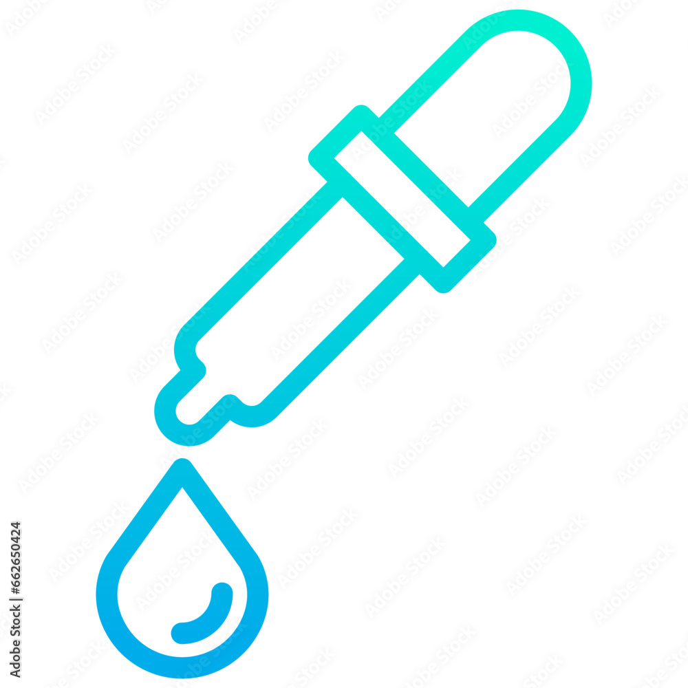 Outline Gradient Dropper icon Outline Gradient Dropper icon