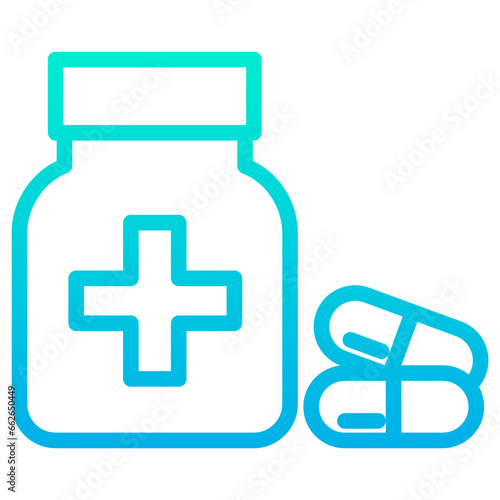 Outline Gradient Medication icon