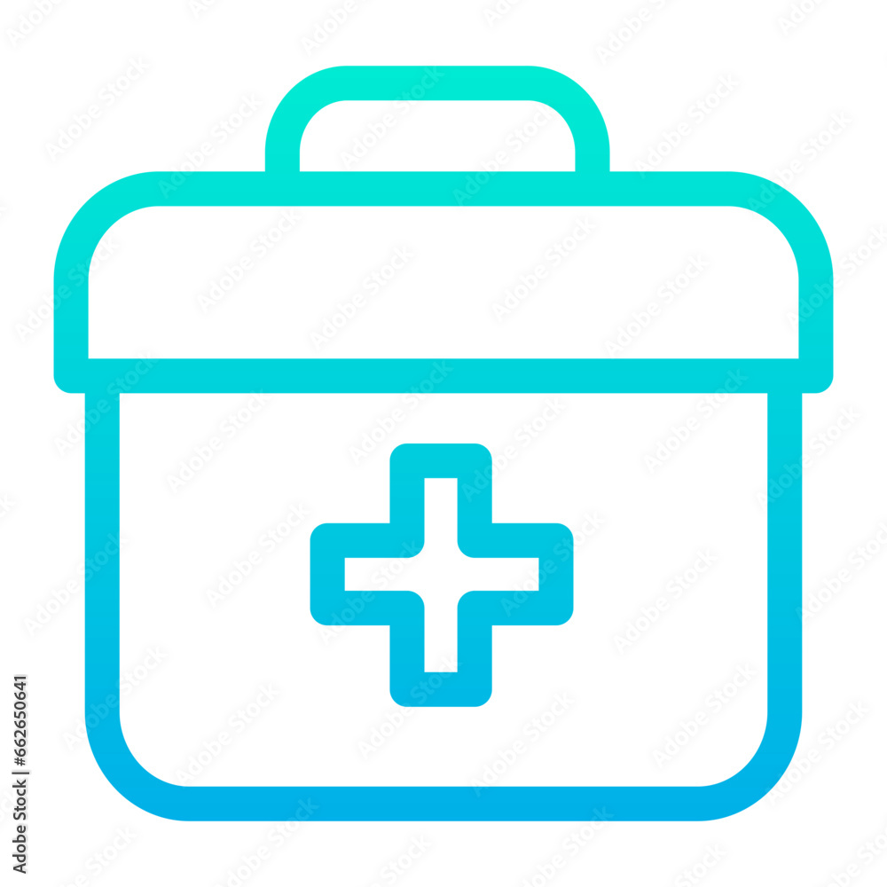Outline Gradient First aid kit icon Outline Gradient First aid kit icon