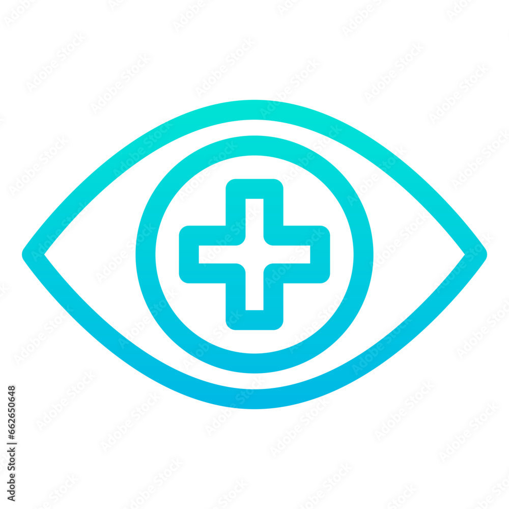 Outline Gradient Valentine Eye icon Outline Gradient Valentine Eye icon