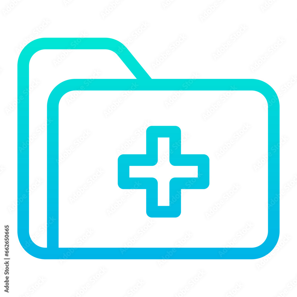 Outline Gradient Folder icon Outline Gradient Folder icon